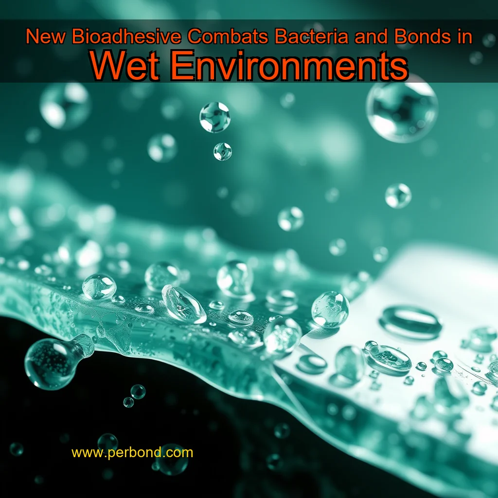 Read more about the article New Bioadhesive Combats Bacteria and Bonds in Wet Environments